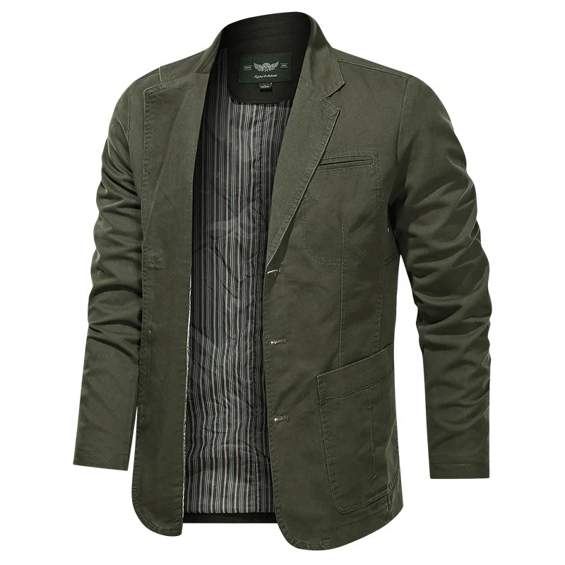 Herren legeres Baumwollblazer-Sakko mit klassischer Knopffront und aufgesetzten Taschen Nord Taschen
