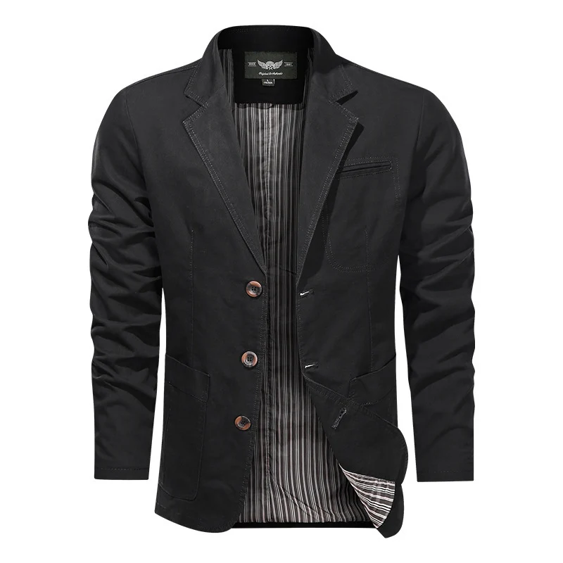 Herren legeres Baumwollblazer-Sakko mit klassischer Knopffront und aufgesetzten Taschen Nord Taschen
