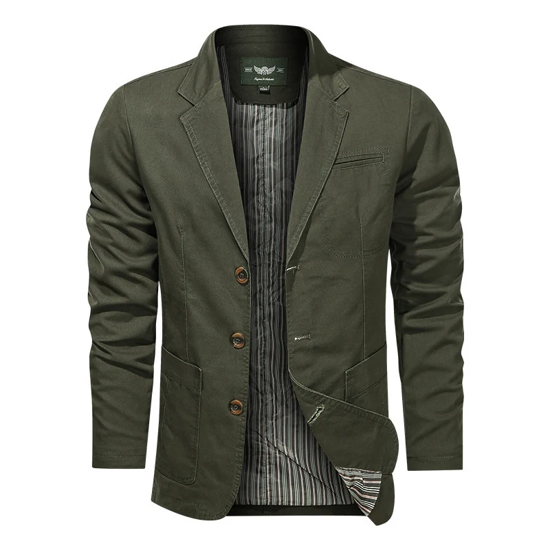 Herren legeres Baumwollblazer-Sakko mit klassischer Knopffront und aufgesetzten Taschen Nord Taschen
