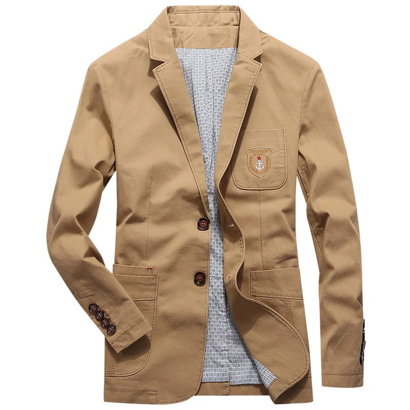 Herren legeres Baumwoll-Sakko im Worker-Style mit Brustpatch und aufgesetzten Taschen Nord Taschen