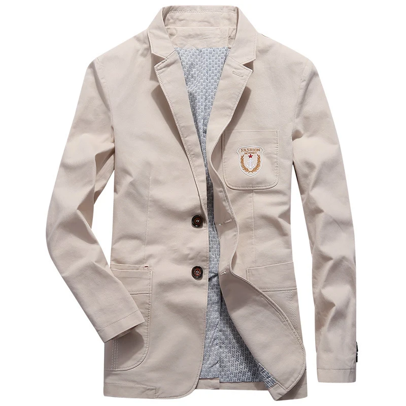 Herren legeres Baumwoll-Sakko im Worker-Style mit Brustpatch und aufgesetzten Taschen Nord Taschen