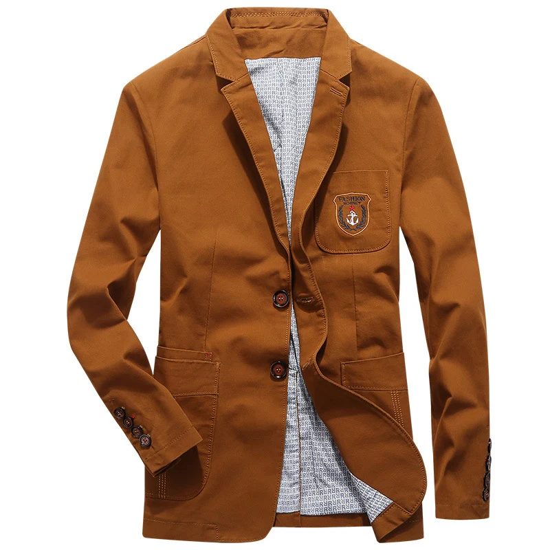 Herren legeres Baumwoll-Sakko im Worker-Style mit Brustpatch und aufgesetzten Taschen Nord Taschen