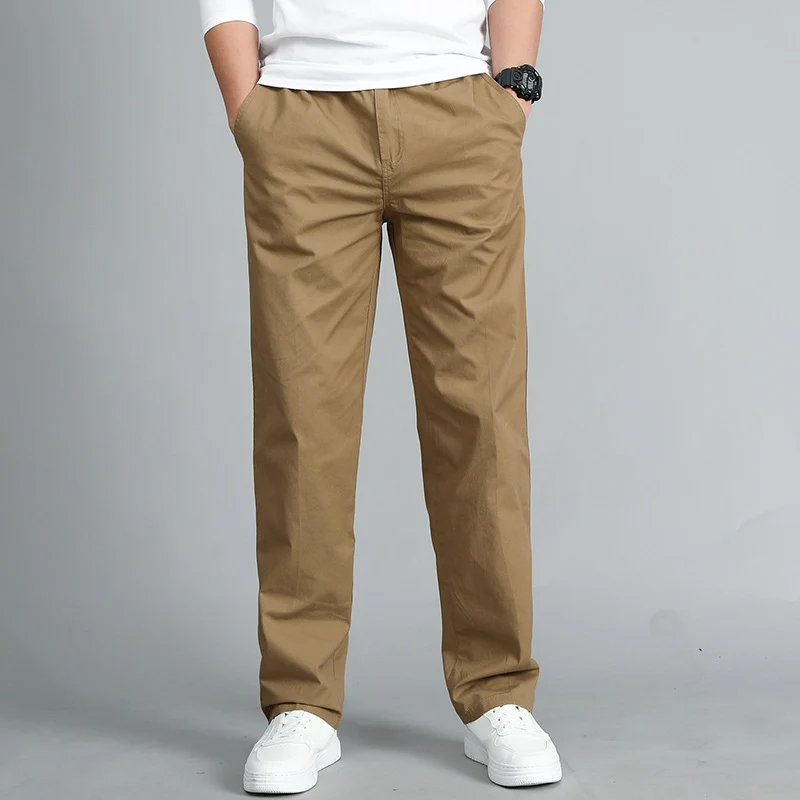 Herren legere Chinohose mit geradem Schnitt, elastischem Bund und Eingrifftaschen Nord Taschen
