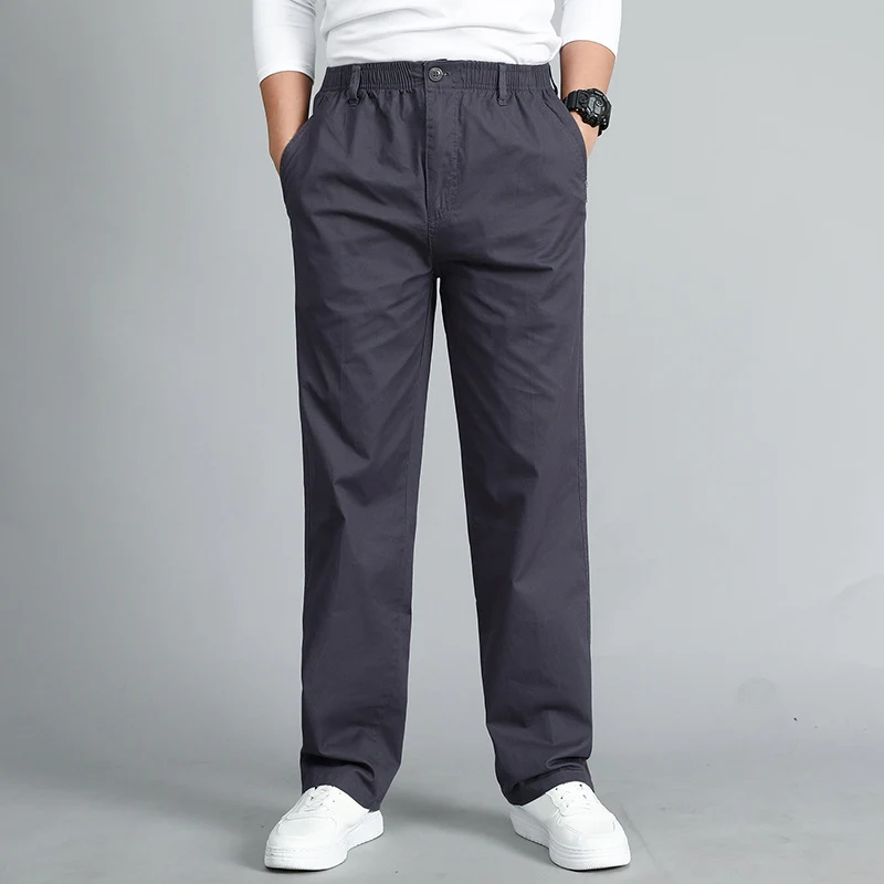 Herren legere Chinohose mit geradem Schnitt, elastischem Bund und Eingrifftaschen Nord Taschen