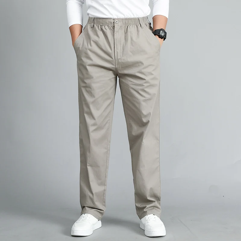 Herren legere Chinohose mit geradem Schnitt, elastischem Bund und Eingrifftaschen Nord Taschen