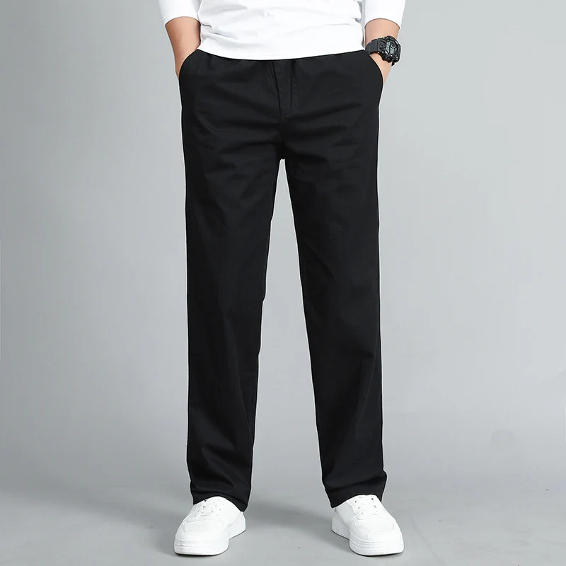 Herren legere Chinohose mit geradem Schnitt, elastischem Bund und Eingrifftaschen Nord Taschen
