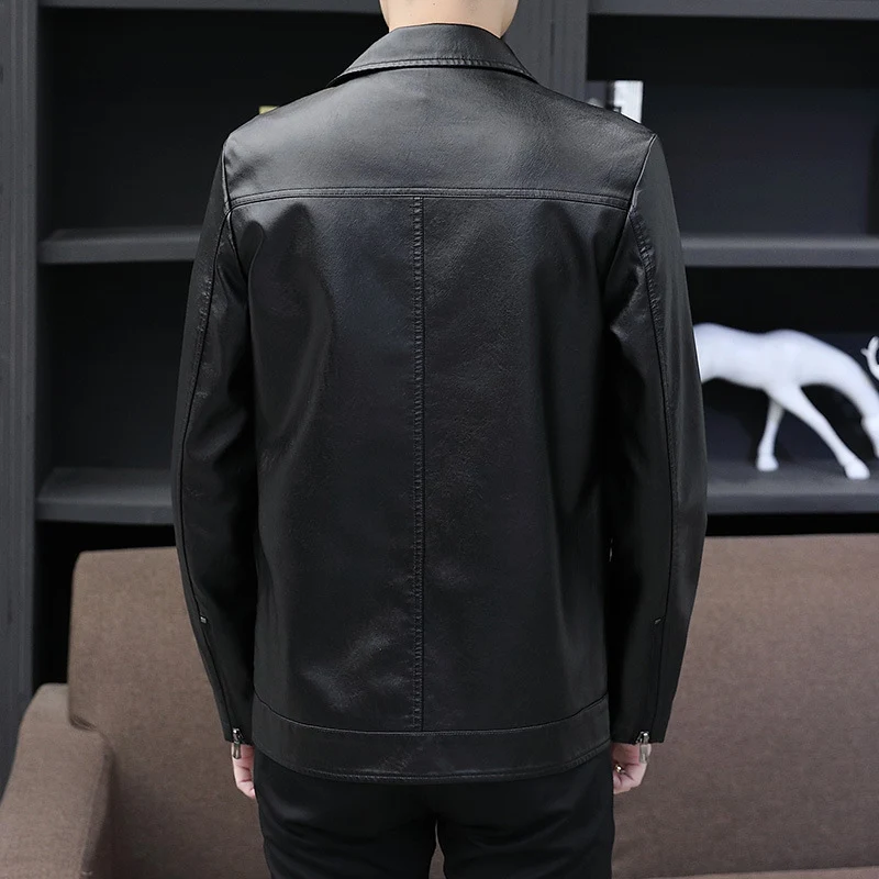 Herren Lederoptik-Zipblouson mit wärmender Teddyinnenlage und minimaler Nahtführung Nord Taschen