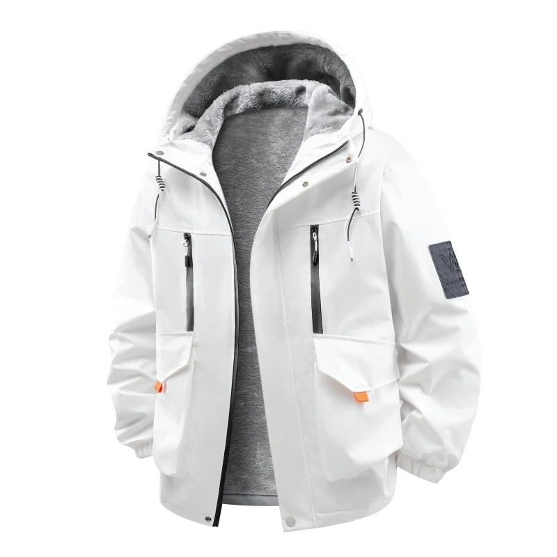 Herren Technische Outdoorjacke mit Teddyfutter, winddichter Außenschicht und Multifunktionstaschen Nord Taschen