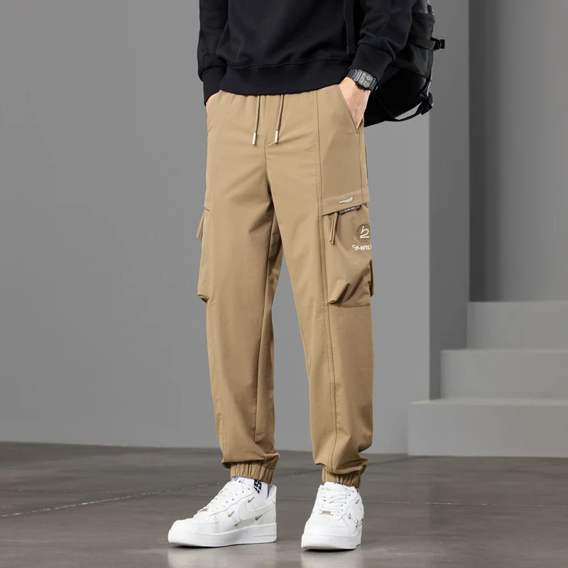 Herren technische Cargo-Joggerhose mit elastischem Saum, Multifachtaschen und Kordelzug Nord Taschen