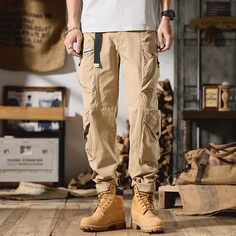 Herren Cargo-Hose im Utility-Stil mit verstärkten Knien und verstellbarem Saum Nord Taschen