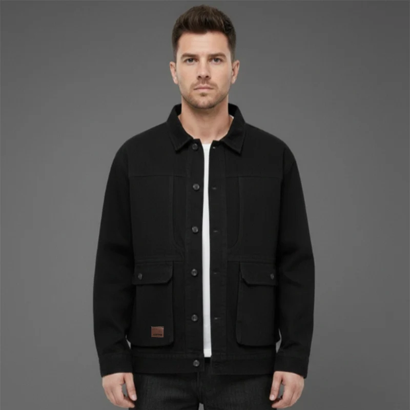 Herren Canvas-Utility Overshirt mit großen Pattentaschen und entspanntem Schnitt Nord Taschen