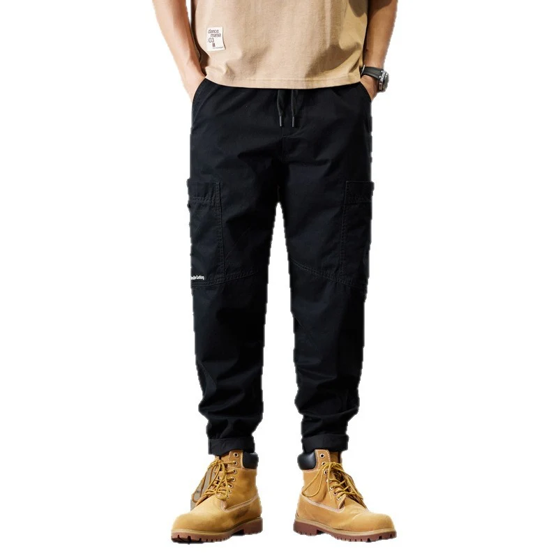 Herren Baumwoll-Twill Joggerhose im Tapered-Schnitt mit Tunnelzug und gekrempeltem Saum Nord Taschen