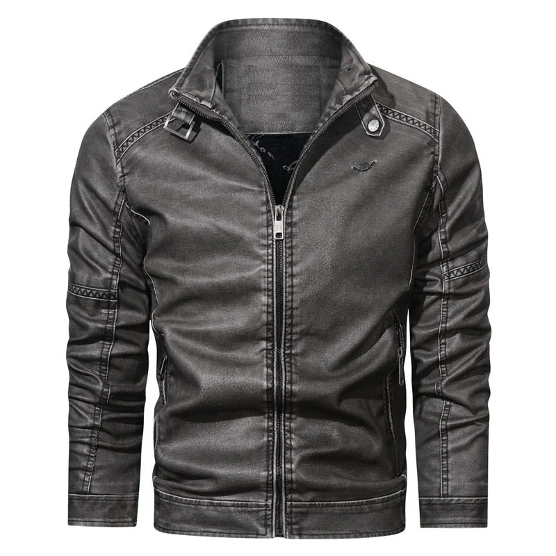 Herren Jeansoptik Zip‑Blouson im Bomberstil mit ergonomischen Nähten und Stehkragen Nord Taschen