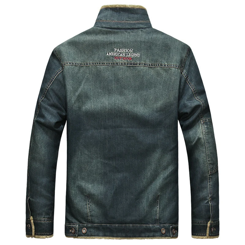 Herren Jeansjacke mit Sherpa‑Futter, vintage-washed und wärmendem Stehkragen Nord Taschen