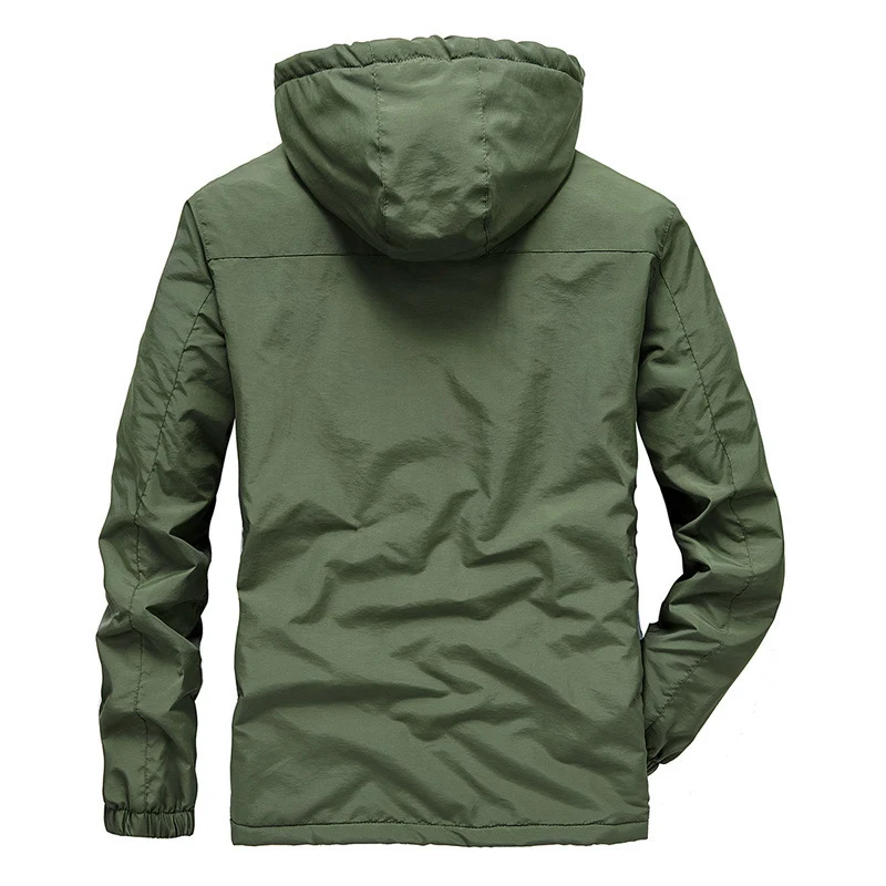 Herren Gefütterte Kapuzenjacke mit Teddyfleece-Innenfutter und winddichter Shell Nord Taschen