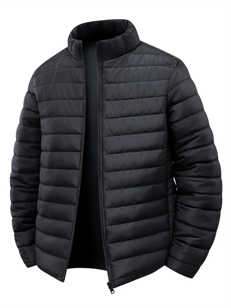 Herren Steppjacke mit leichter Thermoisolierung und hohem Stehkragen Nord Taschen