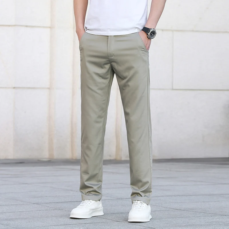 Herren Schmale Stretch-Chinohose im Business-Casual-Look Nord Taschen