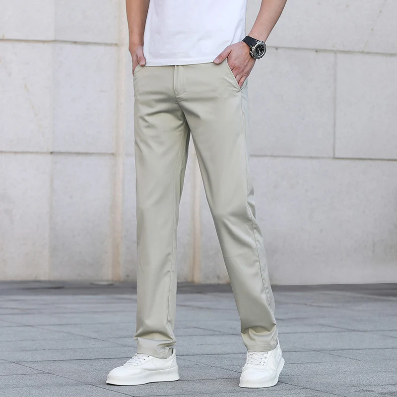 Herren Schmale Stretch-Chinohose im Business-Casual-Look Nord Taschen