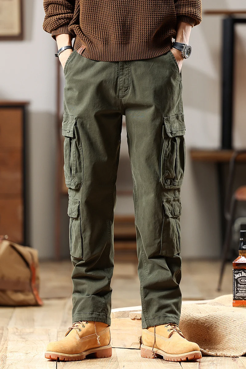 Herren Robuste Cargohose aus Baumwoll-Twill mit Mehrfachtaschen Nord Taschen