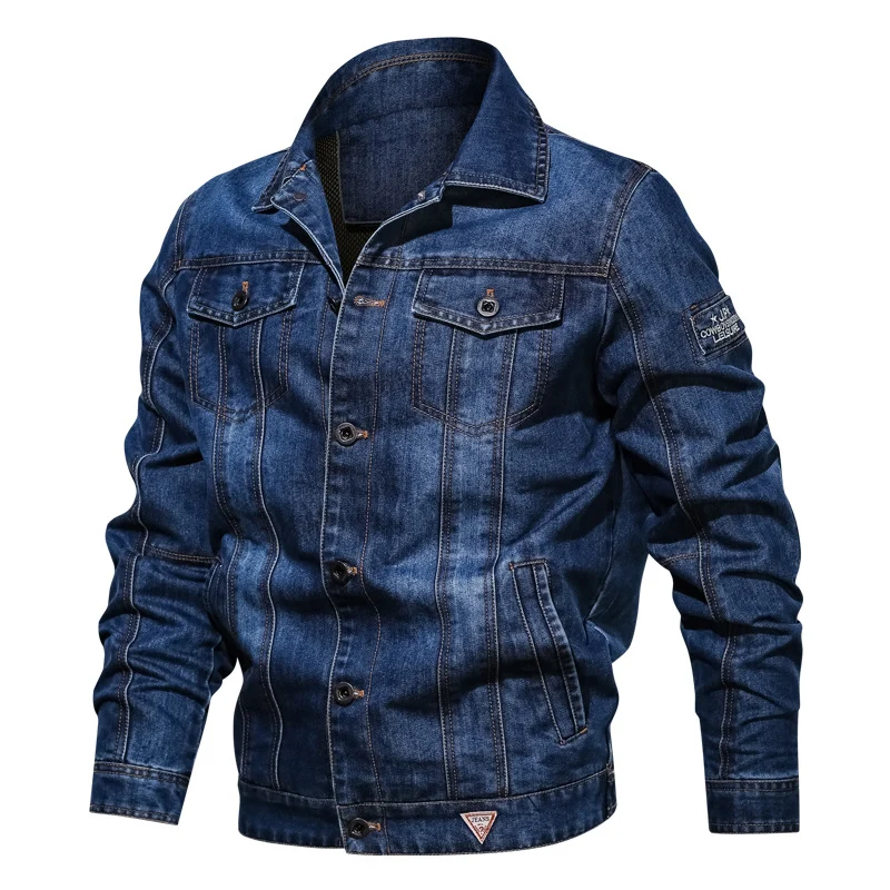 Herren Jeansjacke im modernen Trucker‑Cut mit kontrastierenden Nähten und Brustpattentaschen Nord Taschen