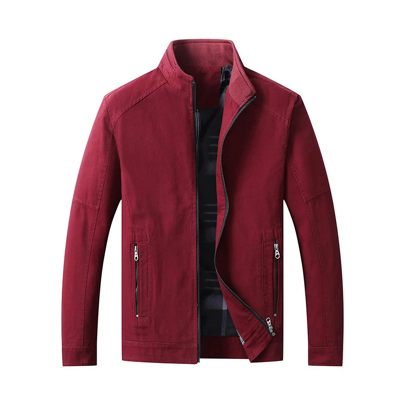 Herren funktionaler Canvas-Zip-Blouson mit Stehkragen und verdeckten Reißverschlusstaschen Nord Taschen