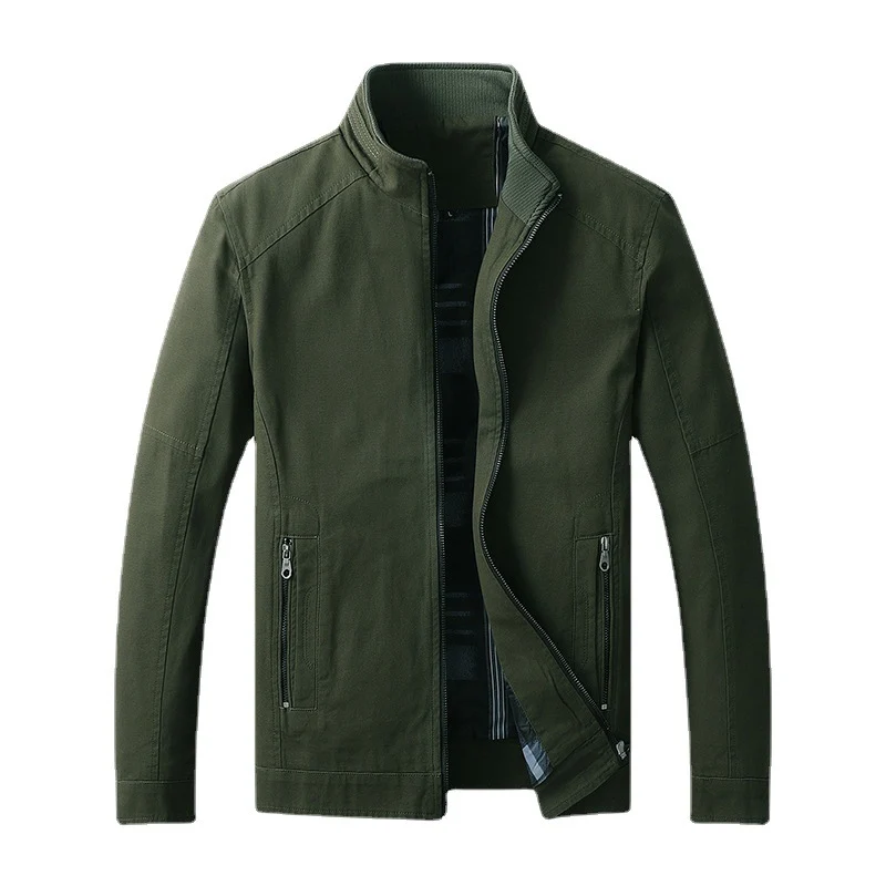 Herren funktionaler Canvas-Zip-Blouson mit Stehkragen und verdeckten Reißverschlusstaschen Nord Taschen