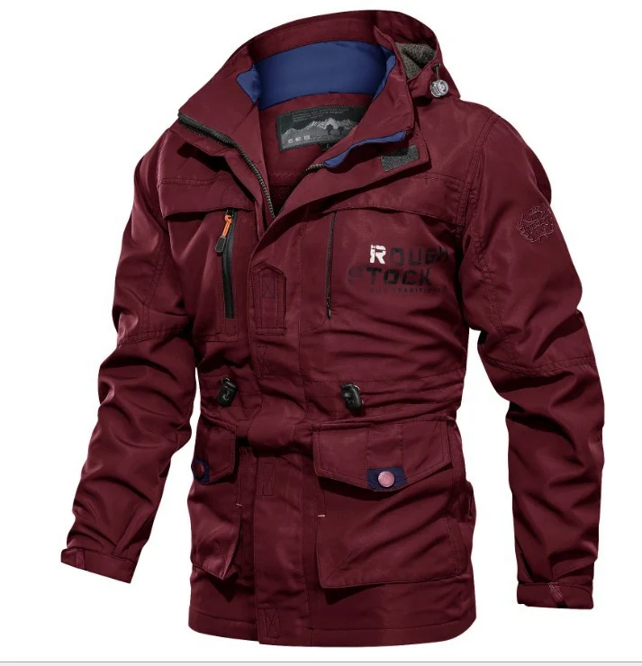 Herren funktionale Canvas-Fieldjacke mit Multifunktionstaschen und atmungsaktivem Mesh-Innenfutter Nord Taschen