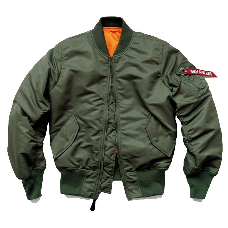 Herren Flight-Bomberjacke mit kontrastreichem Innenfutter, Utility-Ärmeltasche und gerippten Bündchen Nord Taschen