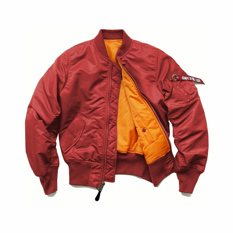 Herren Flight-Bomberjacke mit kontrastreichem Innenfutter, Utility-Ärmeltasche und gerippten Bündchen Nord Taschen