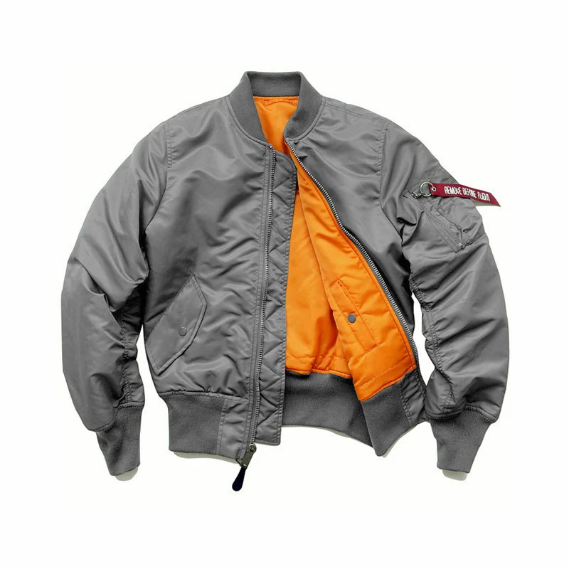 Herren Flight-Bomberjacke mit kontrastreichem Innenfutter, Utility-Ärmeltasche und gerippten Bündchen Nord Taschen