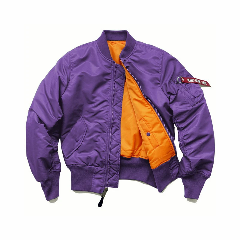 Herren Flight-Bomberjacke mit kontrastreichem Innenfutter, Utility-Ärmeltasche und gerippten Bündchen Nord Taschen