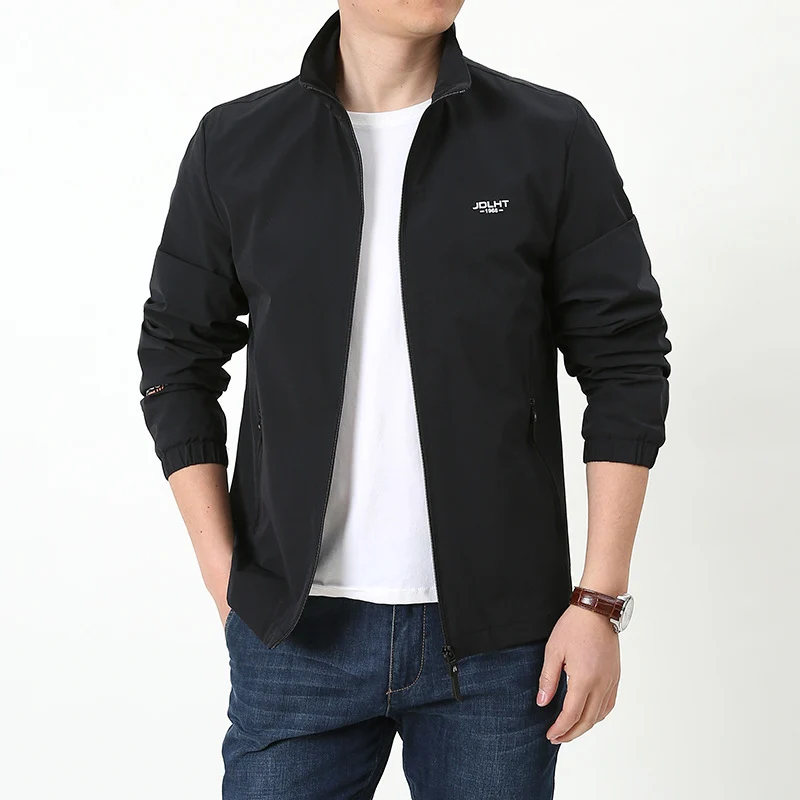 Herren Leichte winddichte Reißverschluss‑Blousonjacke mit Stehkragen und elastischen Bündchen Nord Taschen