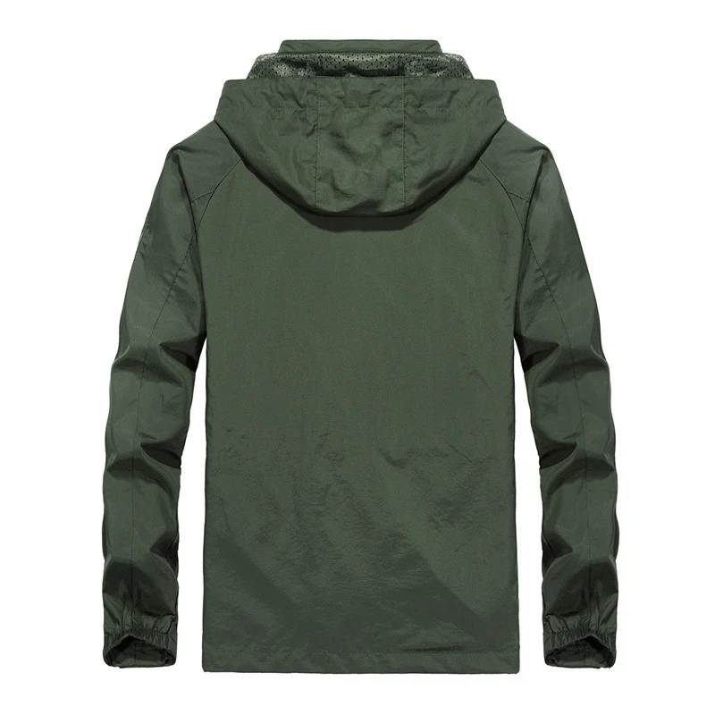 Herren Leichte windabweisende Softshell-Outdoorjacke mit Kapuze, Mesh-Futter und Multifunktionstaschen Nord Taschen