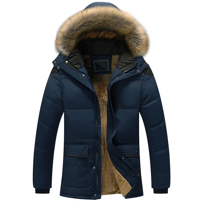 Herren Isolierter Urban-Parka mit Teddyfleece-Innenlage, Kapuze und Kunstpelzblende Nord Taschen
