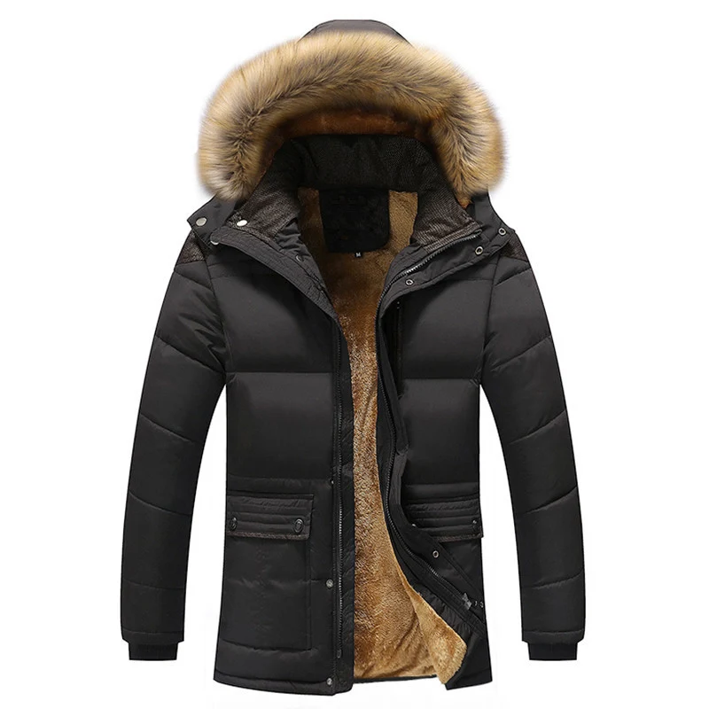 Herren Isolierter Urban-Parka mit Teddyfleece-Innenlage, Kapuze und Kunstpelzblende Nord Taschen