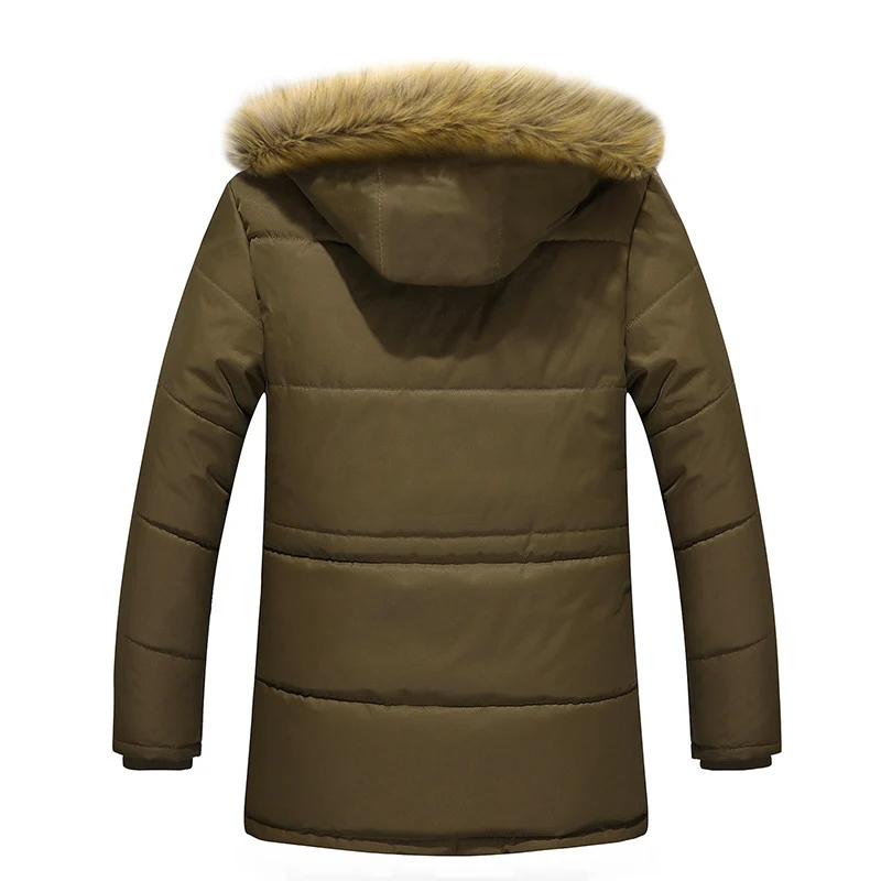 Herren Isolierter Langparka mit Teddyfleece-Innenlage, abnehmbarer Kunstfellkapuze und verdecktem Zweiwege-Reißverschluss Nord Taschen