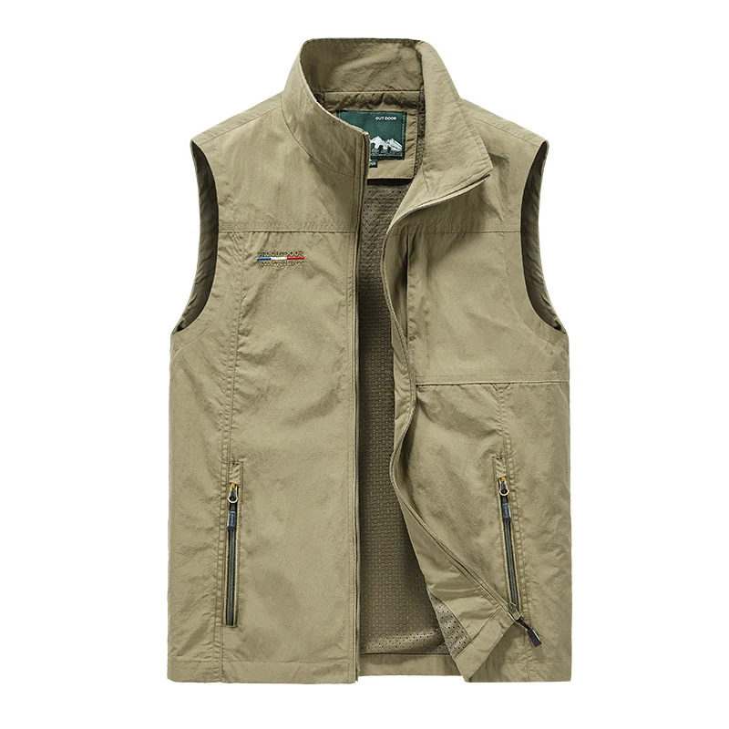 Herren isolierende Utility‑Weste mit Teddyfleece‑Innenfutter, Stehkragen und Reißverschlusstaschen Nord Taschen