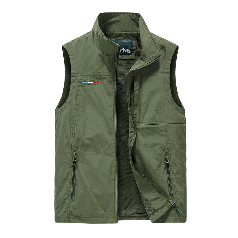 Herren isolierende Utility‑Weste mit Teddyfleece‑Innenfutter, Stehkragen und Reißverschlusstaschen Nord Taschen