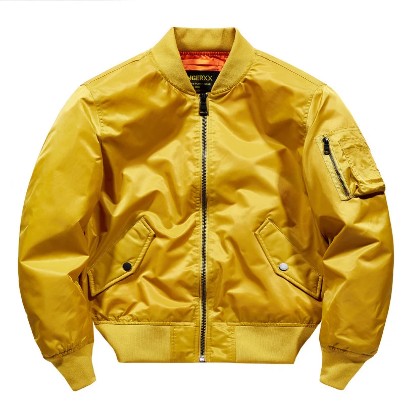 Herren Kurzschnitt Nylon-Pilotenbomber mit versteckten Innentaschen und Ärmeltasche Nord Taschen