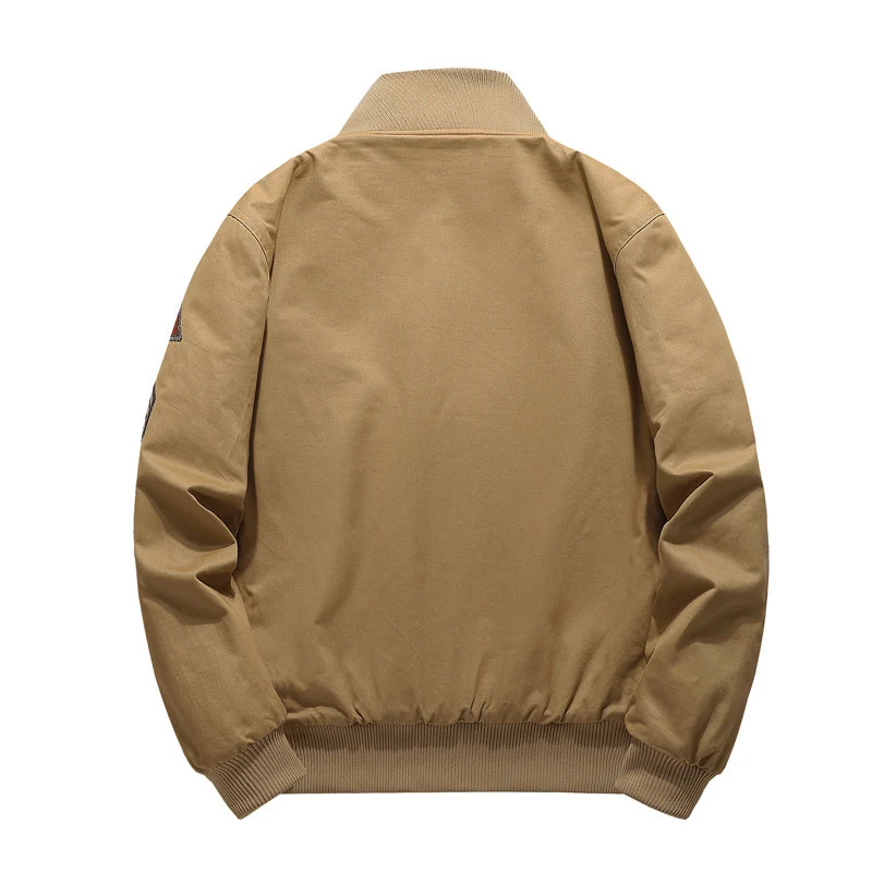 Herren Fliegerblouson mit Sherpa-Innenfutter, gestickten Patch-Details und geripptem Saum Nord Taschen