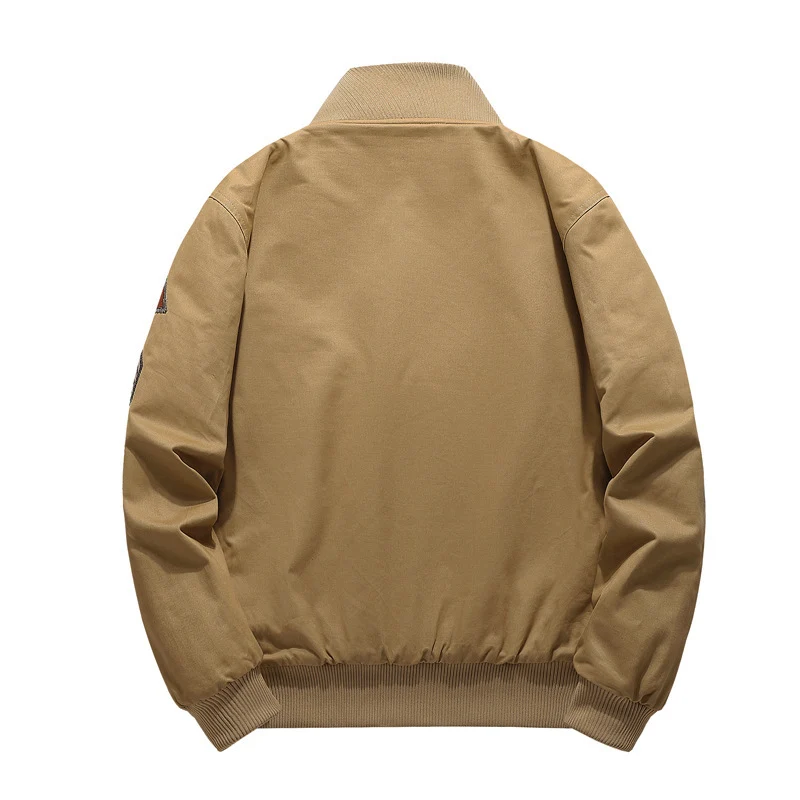 Herren Fliegerblouson mit Sherpa-Innenfutter, gestickten Patch-Details und geripptem Saum Nord Taschen