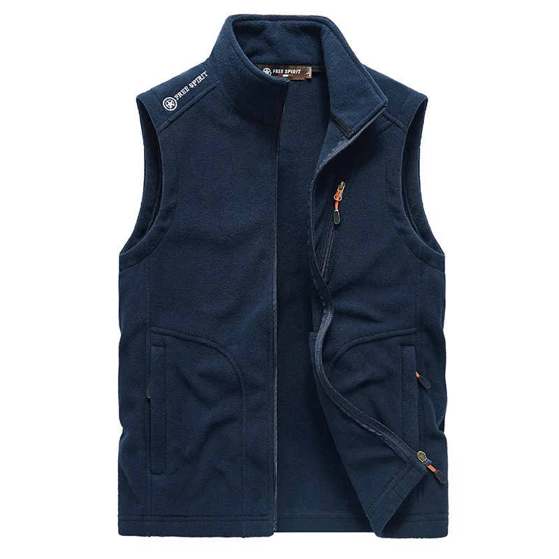 Herren Fleeceweste mit hohem Stehkragen, Reißverschlusstaschen und atmungsaktivem Microfleece Nord Taschen