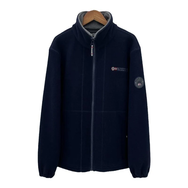 Herren Fleecejacke mit Stehkragen, durchgehendem Reißverschluss und wärmender Microfleece-Innenlage Nord Taschen