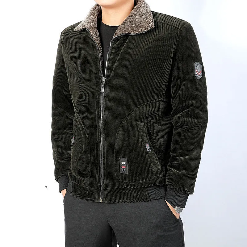 Herren Cord-Blouson mit Sherpa-Kragen und wärmender Teddyfutter-Innenseite Nord Taschen