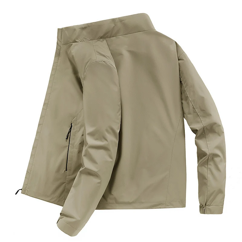 Herren leichte wasserabweisende Übergangsjacke mit Stehkragen und verdeckten Reißverschlusstaschen Nord Taschen