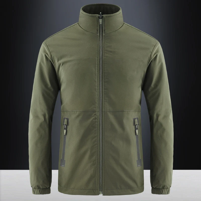 Herren leichte wasserabweisende Softshelljacke mit Stehkragen, verdecktem Reißverschluss und elastischen Bündchen Nord Taschen