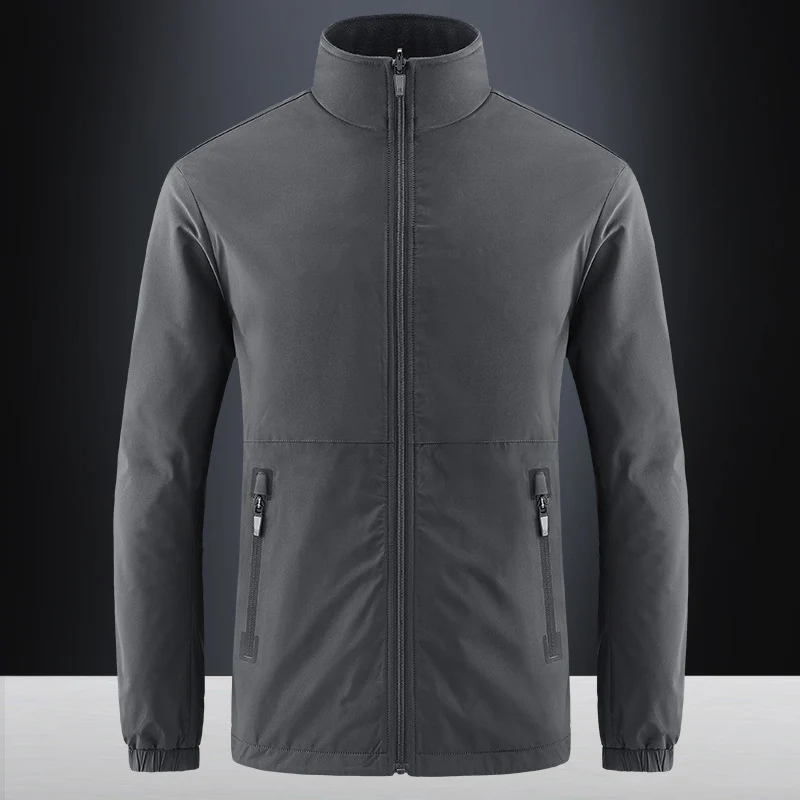 Herren leichte wasserabweisende Softshelljacke mit Stehkragen, verdecktem Reißverschluss und elastischen Bündchen Nord Taschen