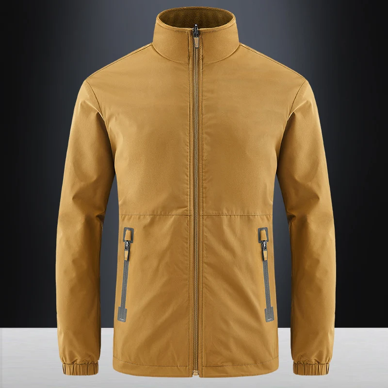 Herren leichte wasserabweisende Softshelljacke mit Stehkragen, verdecktem Reißverschluss und elastischen Bündchen Nord Taschen