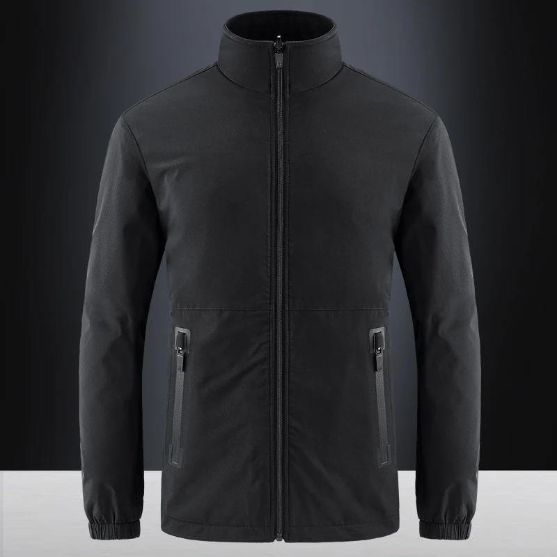 Herren leichte wasserabweisende Softshelljacke mit Stehkragen, verdecktem Reißverschluss und elastischen Bündchen Nord Taschen