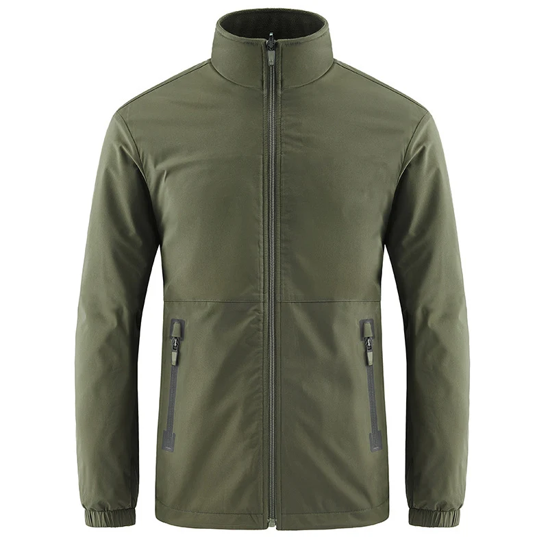 Herren leichte wasserabweisende Softshelljacke mit Stehkragen, verdecktem Reißverschluss und elastischen Bündchen Nord Taschen